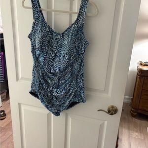 Blue Patterned Swimsuit